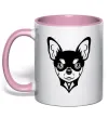 Чашка с цветной ручкой Чихуахуа Нежно розовый Чашка с цветной ручкой Чихуахуа Нежно розовый фото