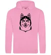 Мужская толстовка (худи) Хаски Розовый фото