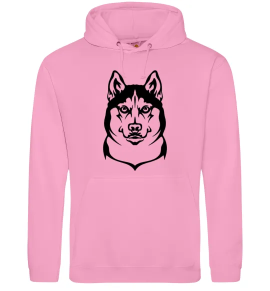 Женская толстовка (худи) Хаски Розовый фото