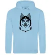 Женская толстовка (худи) Хаски Голубой фото