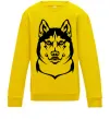 Детский Свитшот Хаски Солнечно желтый фото