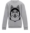 Детский Свитшот Хаски Серый меланж фото