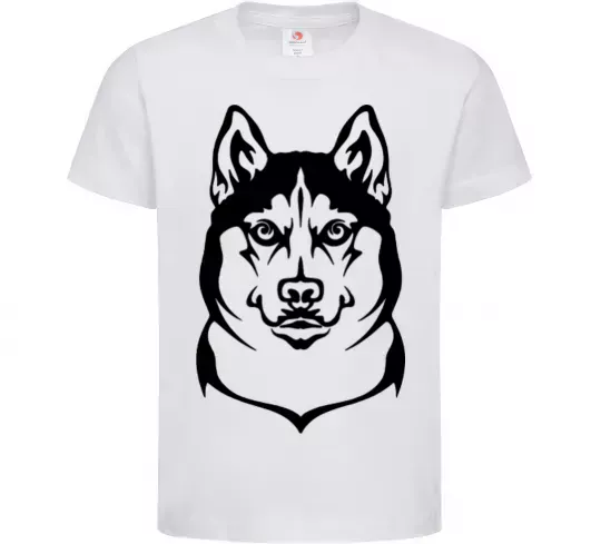 Детская футболка Хаски Белый фото