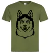Мужская футболка Хаски Оливковый Мужская футболка Хаски Оливковый фото