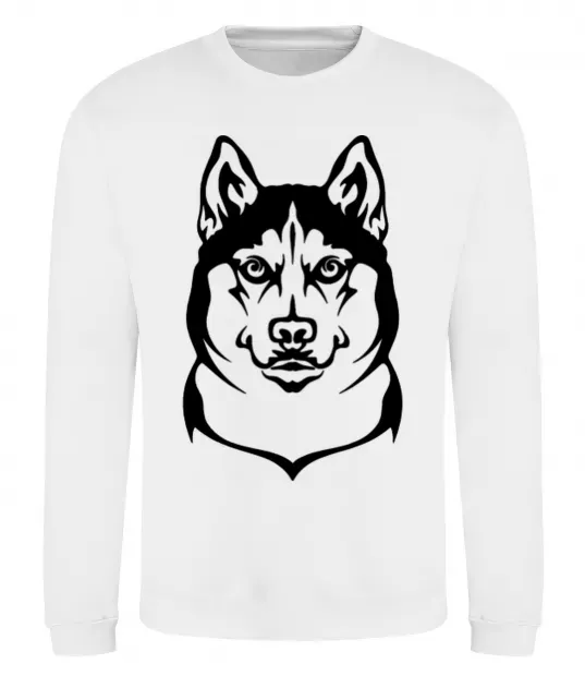 Свитшот Хаски Белый фото