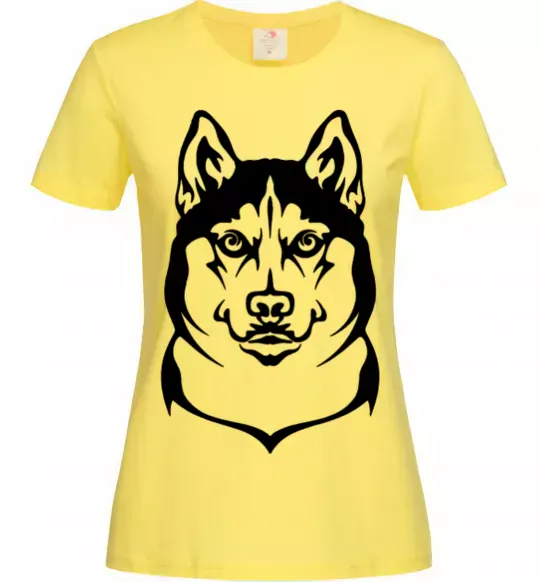 Жіноча футболка Хаски Лимонний фото