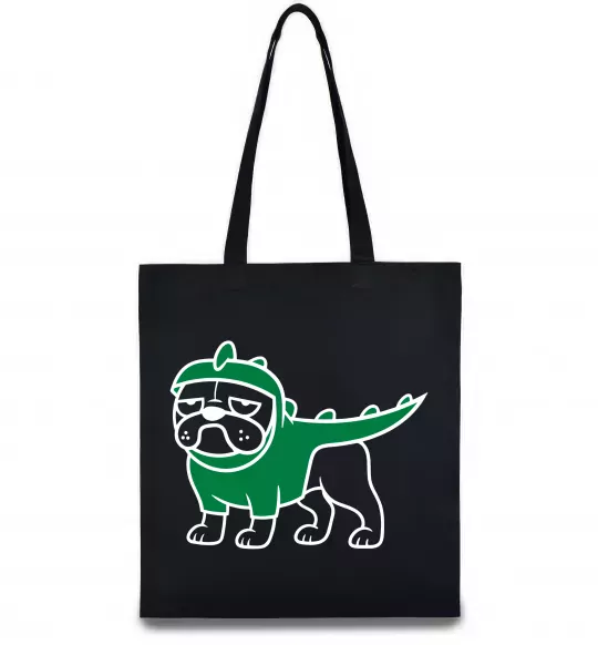 Эко-сумка Pug Dino Черный фото