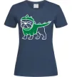 Женская футболка Pug Dino Темно-синий фото