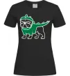 Женская футболка Pug Dino Черный фото