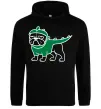 Женская толстовка (худи) Pug Dino Черный Женская толстовка (худи) Pug Dino Черный фото