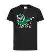 Детская футболка Pug Dino Черный фото