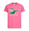 Детская футболка Pug Dino Ярко-розовый фото