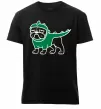 Мужская премиум футболка Pug Dino Черный фото