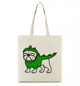 Еко-сумка Pug Dino Бежевий фото