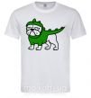 Мужская футболка Pug Dino Белый фото