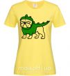 Жіноча футболка Pug Dino Лимонний фото