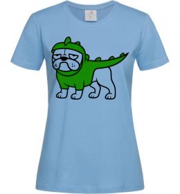 Женская футболка Pug Dino