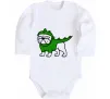 Дитячий бодік Pug Dino Білий фото