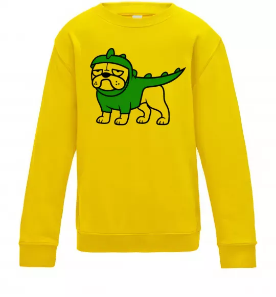 Детский Свитшот Pug Dino Солнечно желтый фото