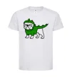 Детская футболка Pug Dino Белый фото