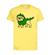 Детская футболка Pug Dino Лимонный фото