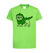 Детская футболка Pug Dino Лаймовый фото