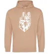 Женская толстовка (худи) Dog's head Песочный фото