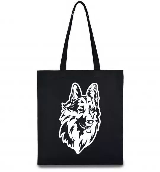 Еко-сумка Dog's head Чорний фото