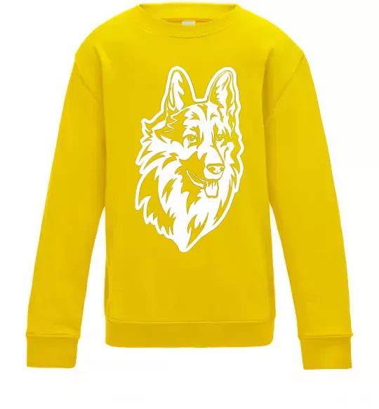 Детский Свитшот Dog's head Солнечно желтый фото