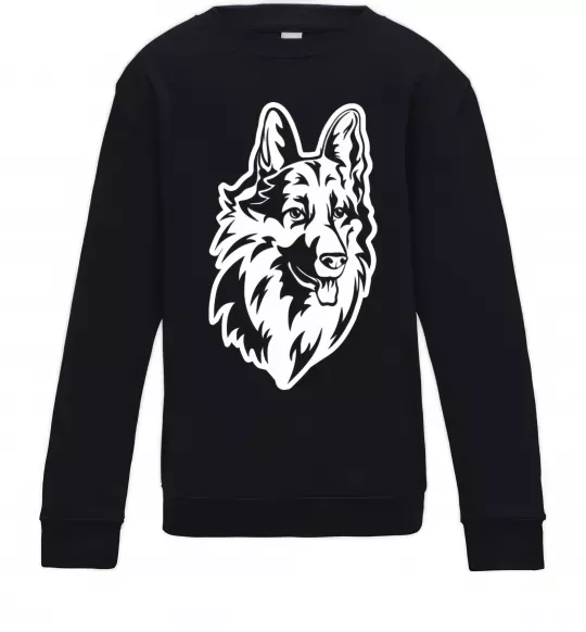 Детский Свитшот Dog's head Черный фото