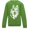 Детский Свитшот Dog's head Лаймовый фото