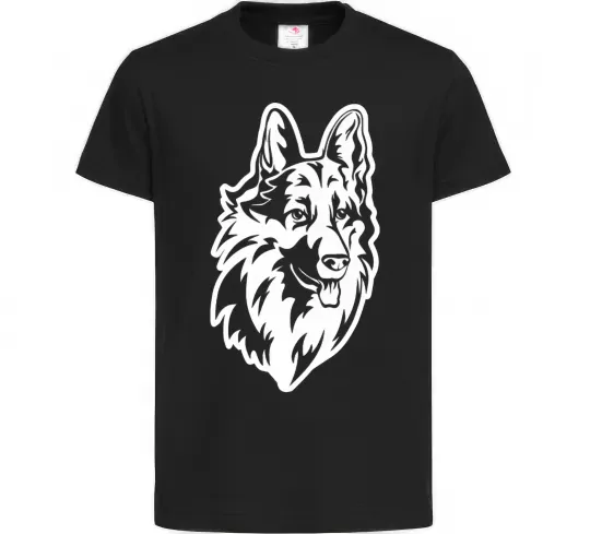 Дитяча футболка Dog's head Чорний фото