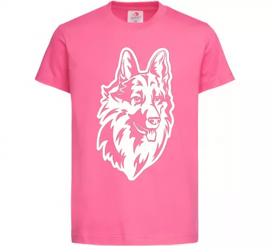 Дитяча футболка Dog's head Яскраво-рожевий фото