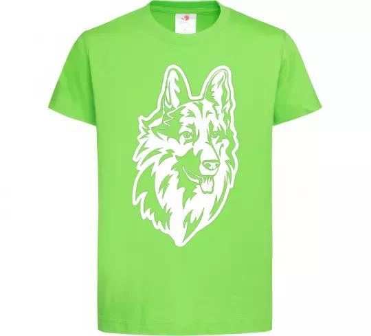 Дитяча футболка Dog's head Лаймовий фото