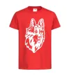 Детская футболка Dog's head Красный фото