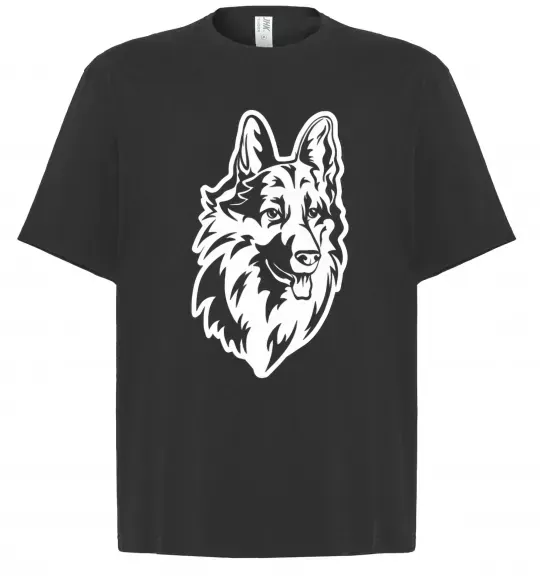 Футболка Оверсайз Dog's head Чорний фото