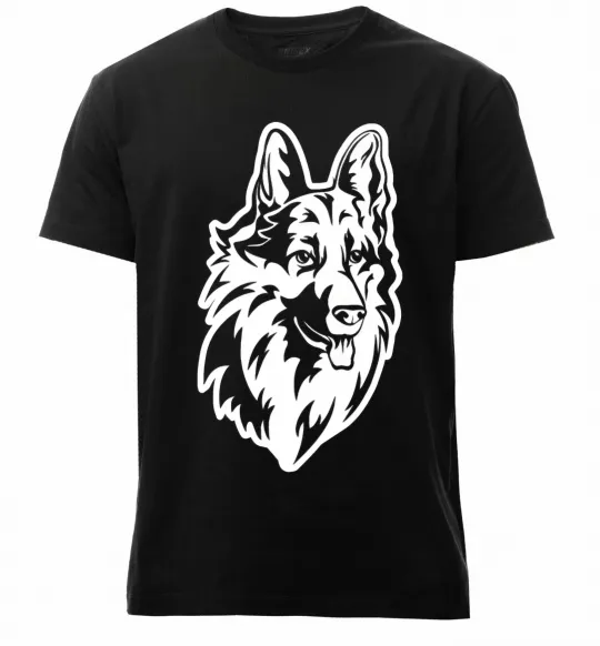 Мужская премиум футболка Dog's head Черный фото