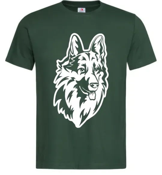 Мужская футболка Dog's head Темно-зеленый фото