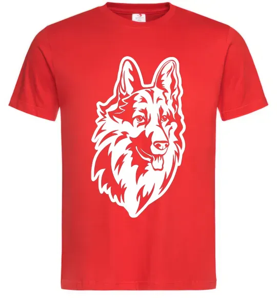 Мужская футболка Dog's head Красный фото