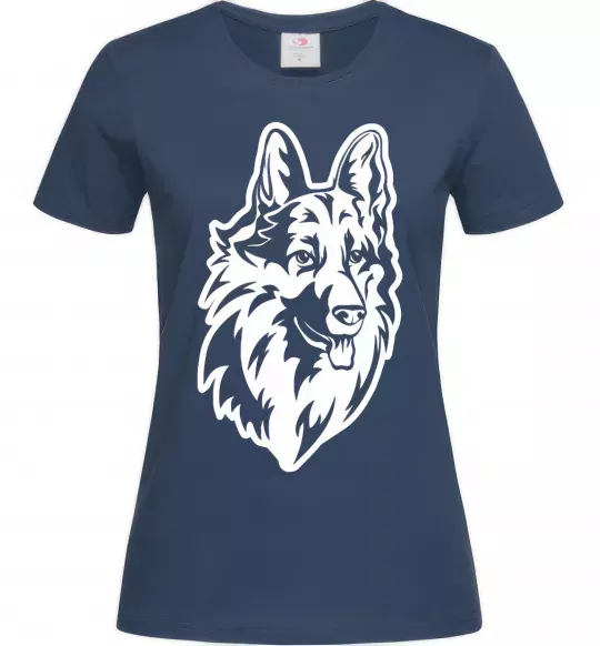 Жіноча футболка Dog's head Темно-синій фото