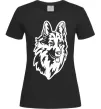 Жіноча футболка Dog's head Чорний фото