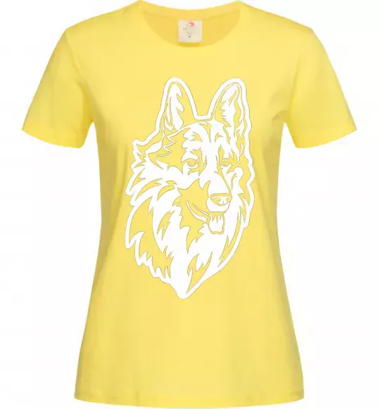 Жіноча футболка Dog's head Лимонний фото