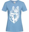 Жіноча футболка Dog's head Блакитний фото