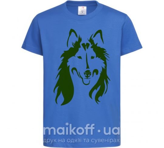 Детская футболка Collie dog Ярко-синий фото