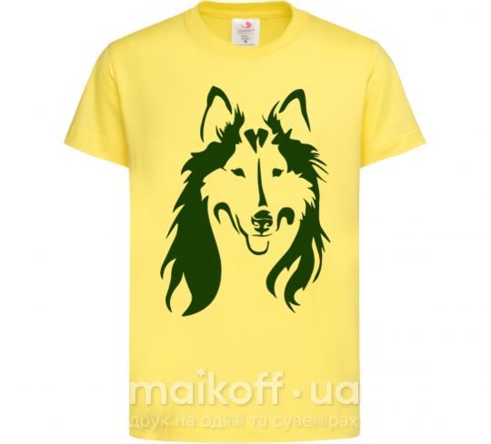 Детская футболка Collie dog Лимонный фото