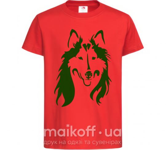 Детская футболка Collie dog Красный фото