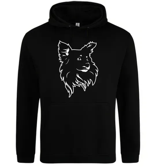 Жіноча толстовка (худі) Puppy portrait Чорний фото