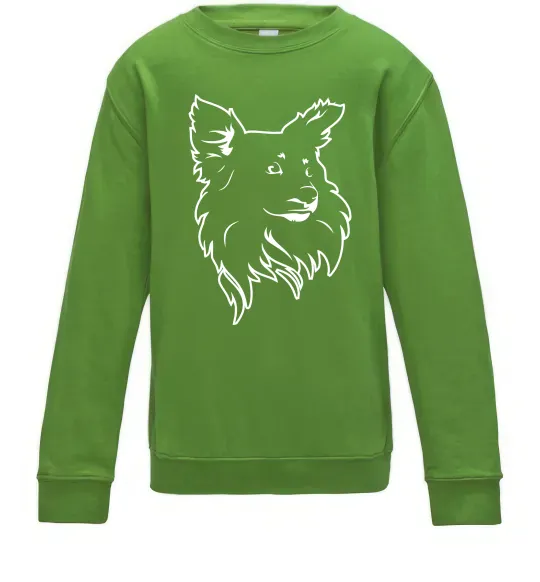 Детский Свитшот Puppy portrait Лаймовый фото