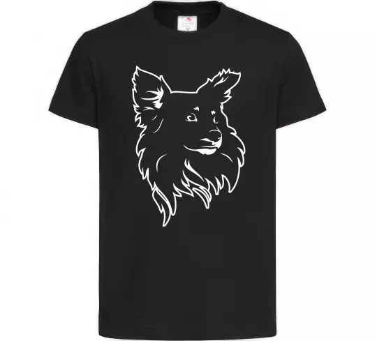 Детская футболка Puppy portrait Черный фото