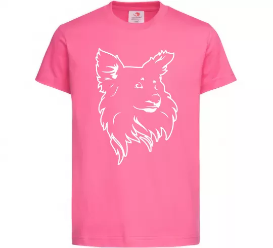 Детская футболка Puppy portrait Ярко-розовый фото